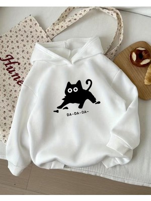 Touz Moda Da Da Da Cats Kids 3 Iplik Kalın Sweet Hoodie