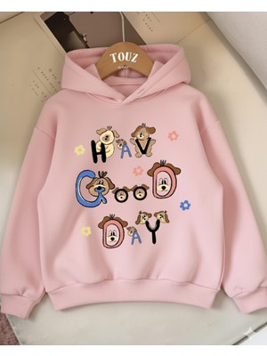 Touz Moda Hav Good Day Kids 3 Iplik Kalın Sweet Hoodie
