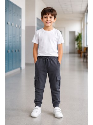 Beniizle Unisex Çocuk Kompakt Komando Cepli Eşofman Altı