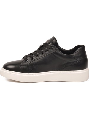 Voyager Siyah Hakiki Deri Bağcıklı Erkek Smart Casual Ayakkabı Sneaker M196 M