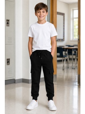 Beniizle Unisex Çocuk Kompakt Komando Cepli Eşofman Altı