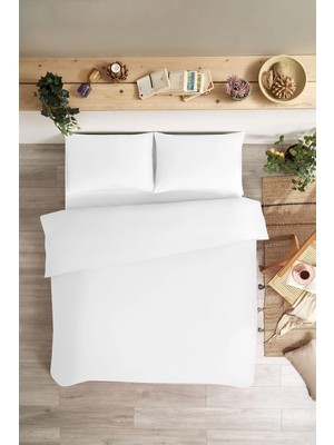 Özdilek Colourist -Beyaz Beyaz- Battal Çift Kişilik (King Size) Nevresim (Sadece Nevresim Içerir)