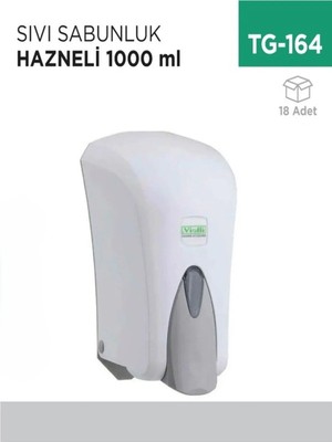 İnci Çelik Aksesuar Sıvı Sabunluk Hazneli 1000 ml (S6)
