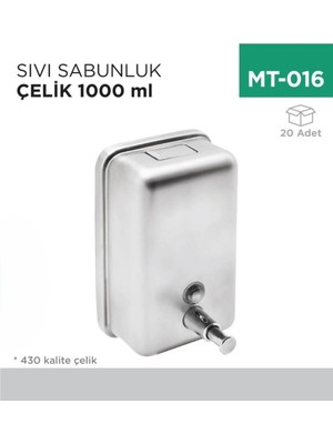 İnci Çelik Aksesuar Sıvı Sabunluk Çelik 1000 ml (7254M)(3804)