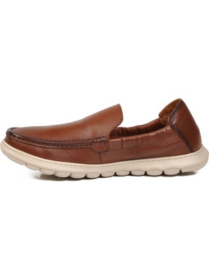 Voyager Taba Rahat Hafızalı Taban Hakiki Deri Erkek Loafer Smart Casual Ayakkabı Sensitive M599 M