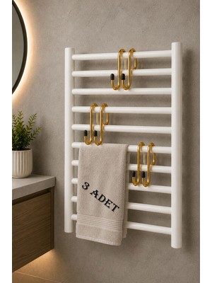 Teknor 3'lü Set Havlupan Askısı | Pratik Havlu Askısı 10X5 cm