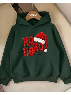 Touz Moda Ho Ho Ho Christmas Design 3 Iplik Kalın Young Sweatshirt