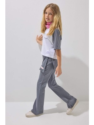 DeFacto Pamuklu Flare Fit Geniş Paça Pantolon Kız Çocuk H9632A826AU