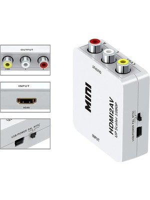 sbodurhome Fully G-573O HDMI To Rca Mini Model 1920X1080 Çevirici Konvertör