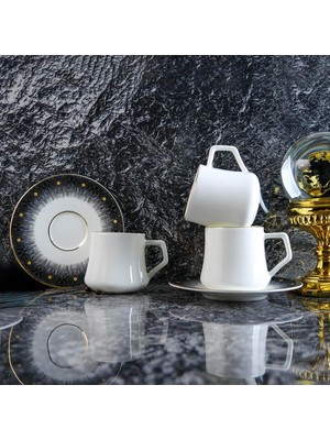 Belirtilmemiş Evaliza Diamond 6 Kişilik Çay Fincan Takımı 180 ml