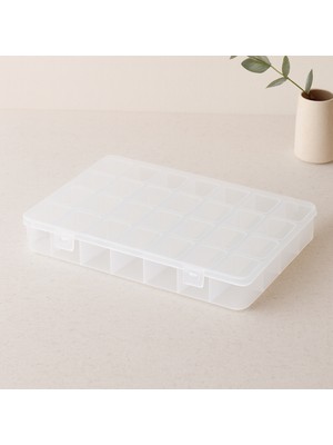 sbodurhome 28 Bölmeli Organizer Kutusu - Plastik Şeffaf Kapak
