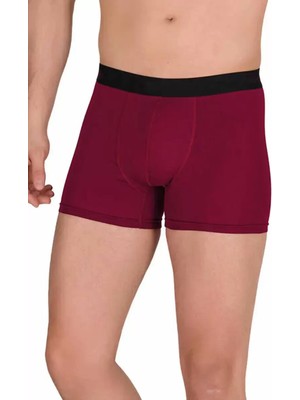 sbodurhome Pamuk Modal Likralı Esnek Erkek Boxer Bordo 4476B