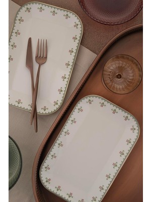 Belirtilmemiş Kütahya Porselen Bone Minas 2 Parça 26X17 Santimetre Kayık Tabak, Goblen