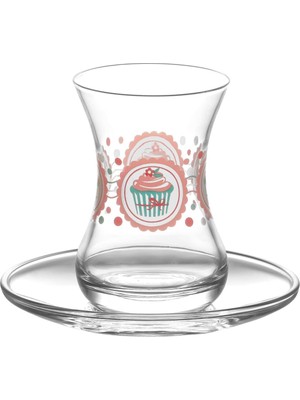 Belirtilmemiş Lav Cupcake Mini 12'li Çay Seti