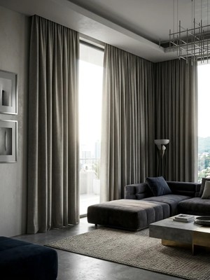 Süper Home Blackout Fon Perde Açık Kahve 140 x 270 cm