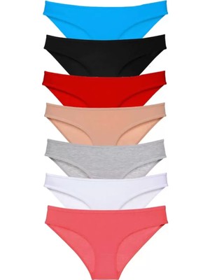sbodurhome 7 Adet Süper Eko Set Likralı Kadın Slip Külot Set 3