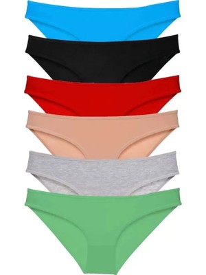 sbodurhome 6 Adet Süper Eko Set Likralı Kadın Slip Külot Renk 2