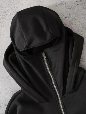 Touz Moda Gamer Baskılı 3 Iplik Şardonlu Unisex Balaclava Kapüşonlu Oversize