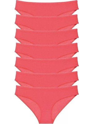 sbodurhome 7 Adet Süper Eko Set Likralı Kadın Slip Külot Fuşya
