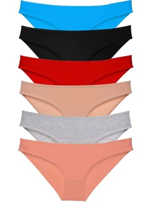 sbodurhome 6 Adet Süper Eko Set Likralı Kadın Slip Külot Renk 1