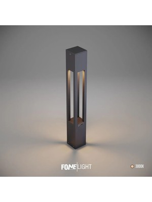 FoneLight AKA 75 cm LED Bahçe Aydınlatma Direği Antrasit Alüminyum IP65 Bollard Peyzaj Yürüyüş Yolu Lambası 9W 3000K