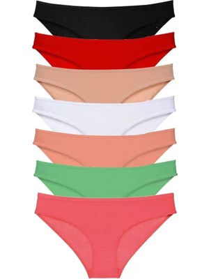 sbodurhome 7 Adet Süper Eko Set Likralı Kadın Slip Külot Set 5