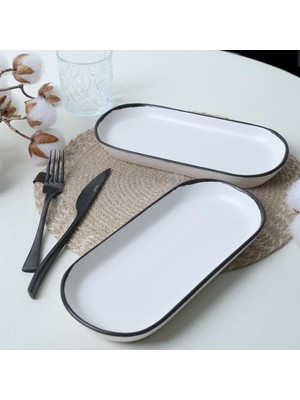 Belirtilmemiş Keramika Simply Noyan Kayık Tabak 26 cm 2 Adet 19985