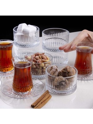 Belirtilmemiş Pasabahce Elysia Çay Takımı Çerezlik Tatlı Sunum Seti 6 Kişilik 869541398AYBABASTORE