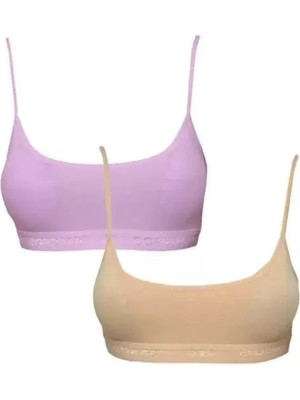sbodurhome Pedli Ip Askılı Pembe ve Ten Rengi Büstiyer 2 Adet