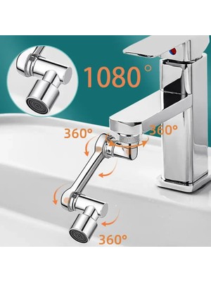 sbodurhome 1080 Derece Dönebilen Mutfak ve Lavabo Bataryası Akrobat Musluk Ucu