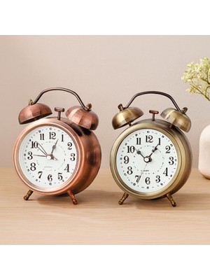 sbodurhome Metal Masa Çalar Saat - Pilli Işıklı 8 cm