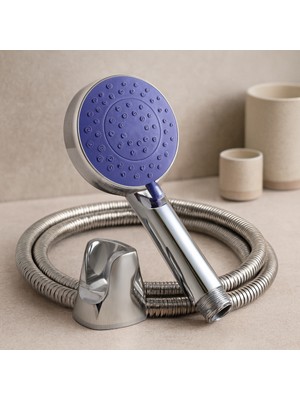 sbodurhome Krom Vakumlu Lüks Duş Seti - 150 cm Metal Yaylı Hortum