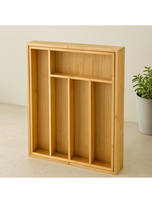 sbodurhome Bambu Çekmece Kaşıklık 7 Bölmeli Çok Amaçlı Organizer