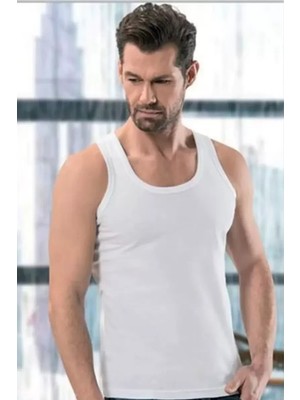 sbodurhome Erkek Ribana Atlet Beyaz - 1104A