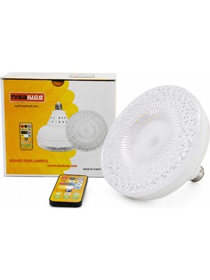 sbodurhome Tavan 28W - IP20 - 2520LM Kumandalı - 3 Kademeli - 3 Fonksiyon 38X15CM Bahar Fanlı Vantilatör Amp
