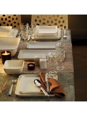 Belirtilmemiş Aryıldız Moderna Platin 30 Parça 6 Kişilik Yemek Takımı