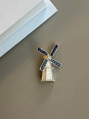 sbodurhome Yel Değirmeni Broş - Altın