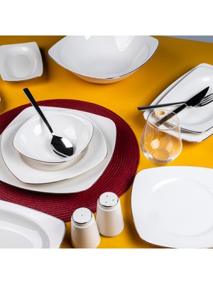 Belirtilmemiş Aryıldız Allure Platin 12 Kişilik 56 Parça Yemek Takımı