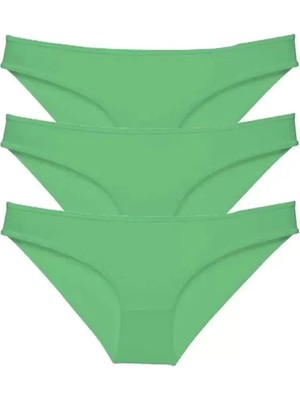 sbodurhome 3 Adet Süper Eko Set Likralı Kadın Slip Külot Yeşil