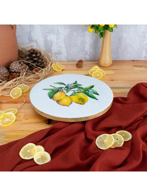 Belirtilmemiş Bambum Kangura Limon Dönen Sunum Tabağı