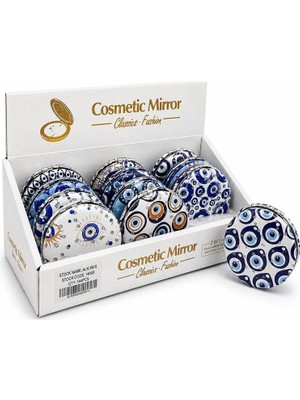 sbodurhome Yuvarlak Taşlı El Aynası Kalın ALK5910