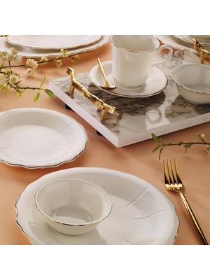 Belirtilmemiş Aryıldız Kate Gold 32 Parça 6 Kişilik Kahvaltı Takımı