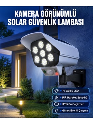 Renas Store Kablosuz, Güneş Paneliyle Şarj Olan Dış Mekan Lambası – 8-10 Saat Aydınlatma Süresi