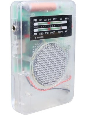 sbodurhome Starnic ST-821 Am-Fm Şeffaf Analog Hapishane Radyosu (88-108 Fm Frekans Aralığı)
