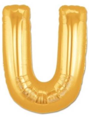 Ett U Harf Folyo Balon Altın Renk 40 Inç