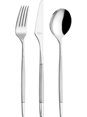 Belirtilmemiş Aryıldız Qubra Prestige Mat 89 Parça 12 Kişilik Çatal Kaşık Takımı