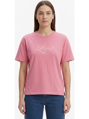 Levi's Vıntage Kadın Pembe Bisiklet Yaka T-Shirt 008C0-0003