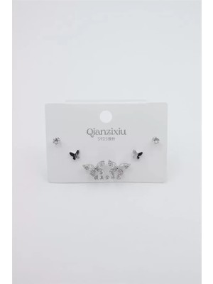 sbodurhome Çoklu Set Küpe - Gümüş