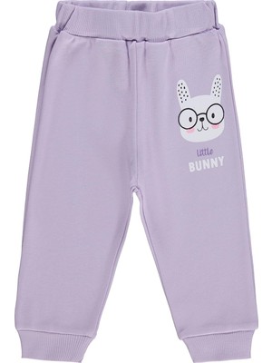 Civil Baby Little Bunny Baskılı 6-18 Ay Tek Alt Bebe - Lila