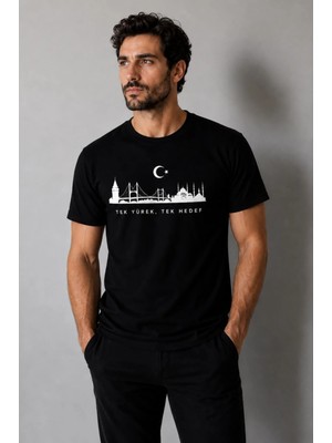 İncili Tekstil Türkiye Temalı Dünya Kupası Baskılı Slim Fit Unisex Tişört %100 Pamuklu Penye Dijital Baskı